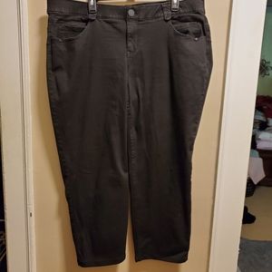 Democracy Stretch Black Denim "Ab"solution Straight Leg Jean